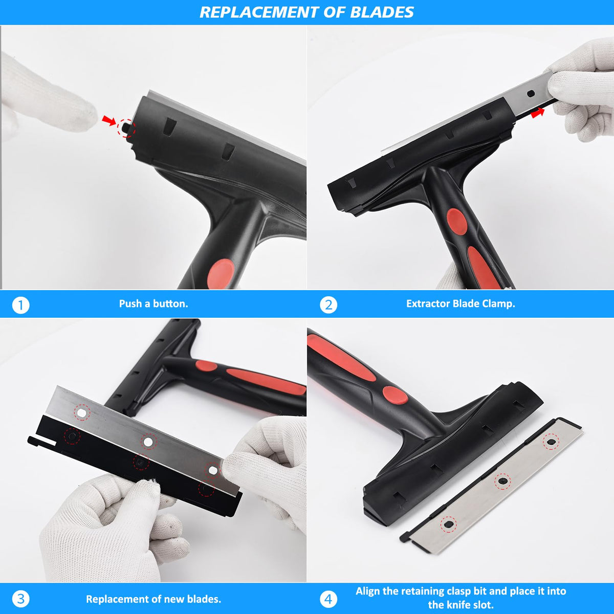 EHDIS multi-surface scraper suits wallpaper, caulk, and paint removal.
