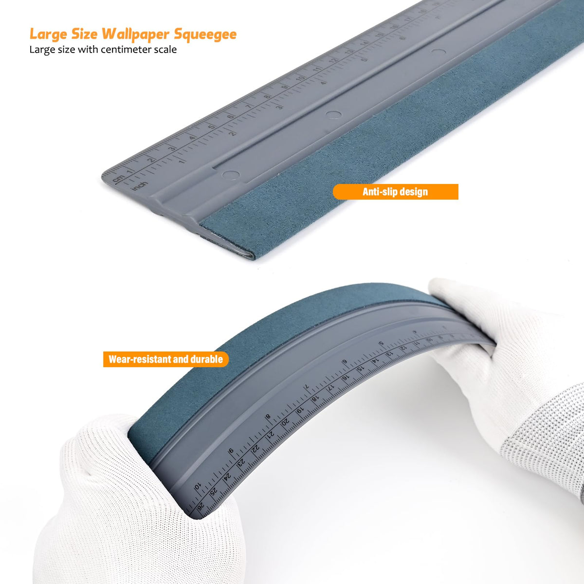 EHDIS wide-bristles brush covers large surface areas for fast smoothing.
