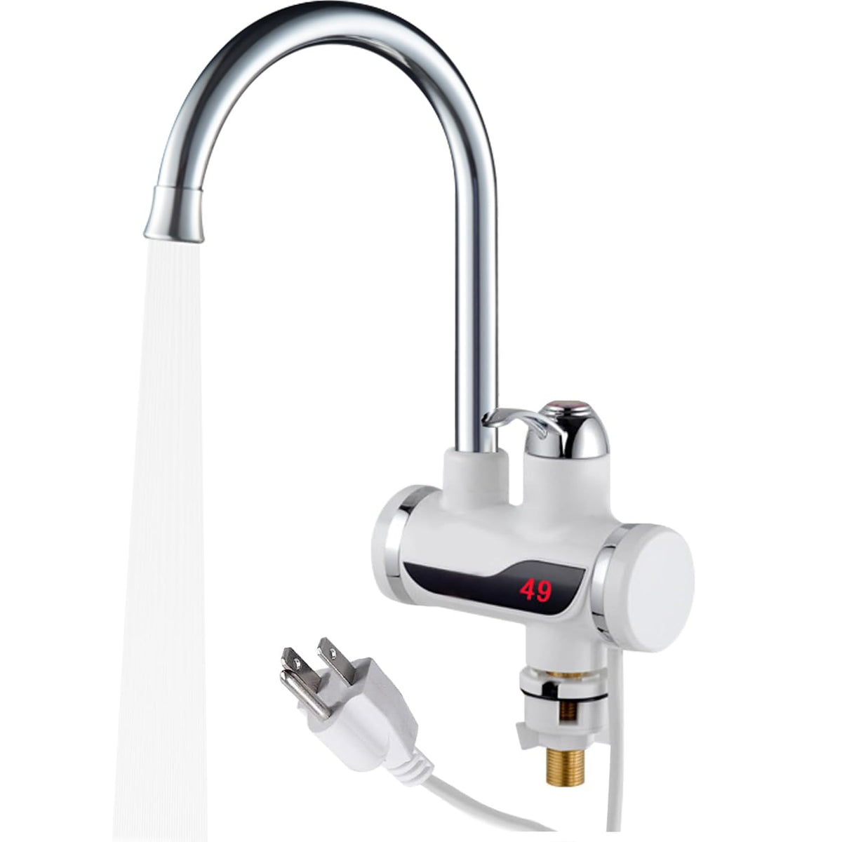 EHERDM instant water heater faucet with 360-degree rotation for versatile basins.