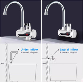 EHERDM LED display hot water faucet showing temperature for precise control.
