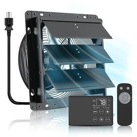 Ehiair 10-inch shutter fan front view for powerful attic cooling