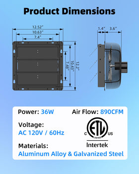 Ehiair aluminum blades and three-blade design for strong airflow