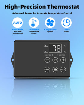 Ehiair remote control 66 ft for quick adjustments