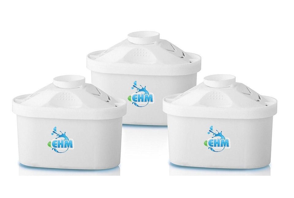 EHM SureFlow alkaline pitcher assembly view for easy at-home hydration.