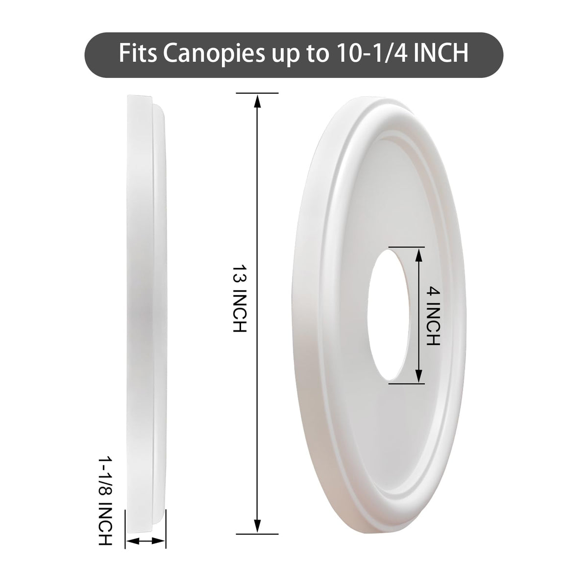EIFHYT white ceiling medallion with 13 inch diameter for stylish lighting.