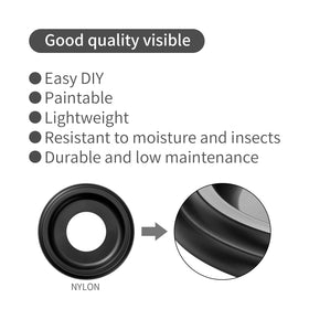 EIFHYT ceiling medallion demonstrates canopy compatibility up to 7-1/4 inches.