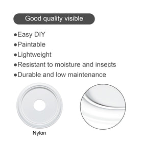 EIFHYT nylon medallion with 4-inch center opening, fits standard canopy openings.