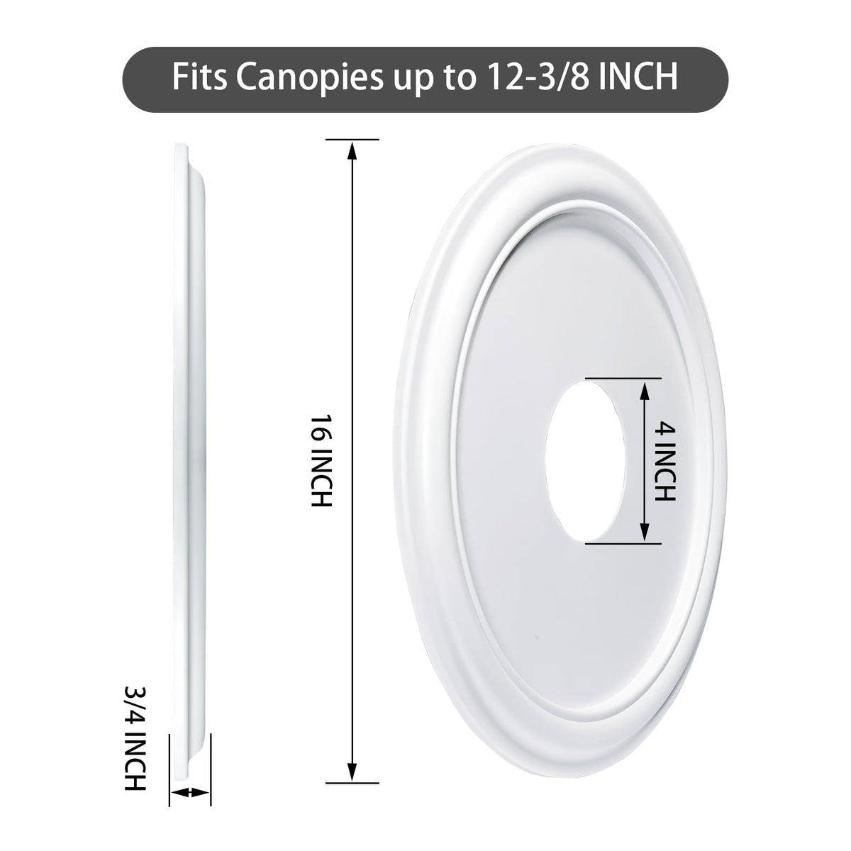 EIFHYT lightweight medallion ideal for ceiling fans and pendants; simple to install.