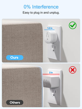 EIGHTREE integrates with Alexa and Google Home for hands-free outlet control.