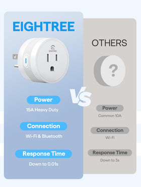 EIGHTREE Bluetooth setup screen shows quick pairing before Wi-Fi control.
