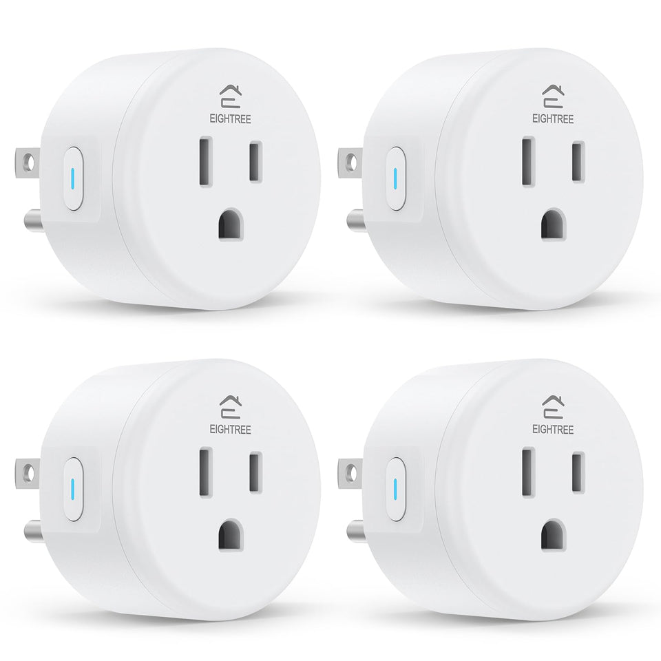 EIGHTREE smart plug compact design in a living room setup for space-saving convenience