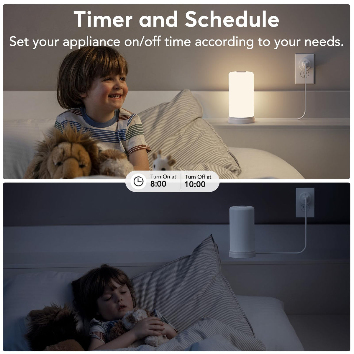 EIGHTREE smart plug scheduling example for coffee maker and lights