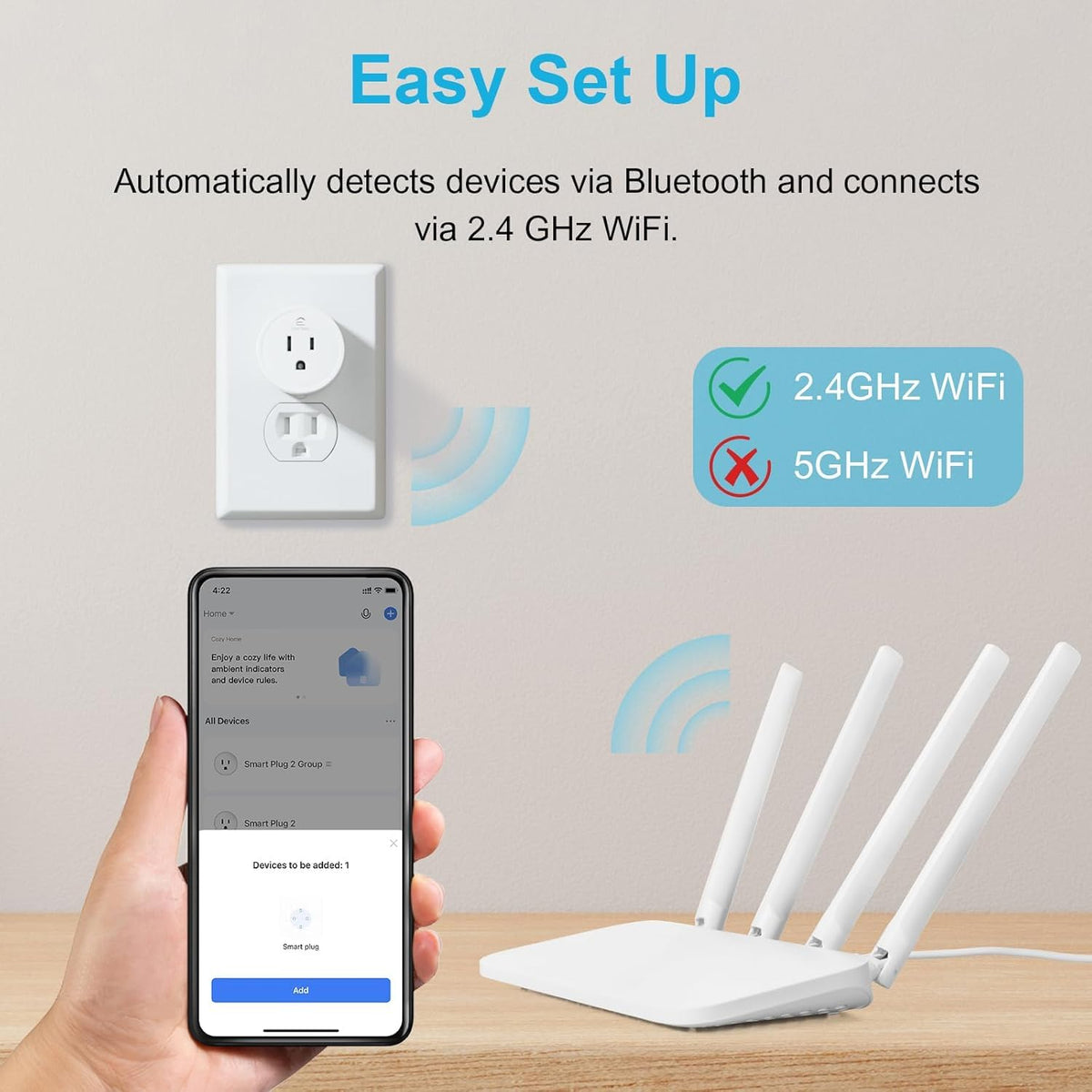 EIGHTREE smart plug integrated with SmartThings for flexible automation