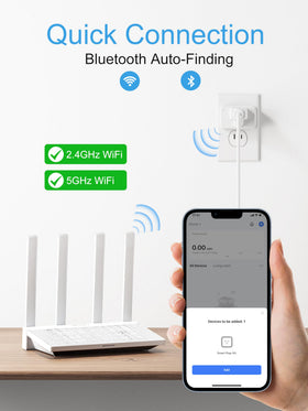 EIGHTREE Mini Smart Plug in use with Alexa for hands-free control.