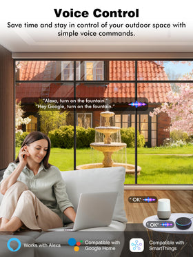 Eightree timer and schedule feature for automated outdoor routines.