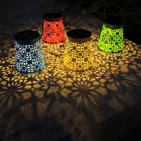 Eigreen 4-pack lanterns brighten garden paths for evenings.