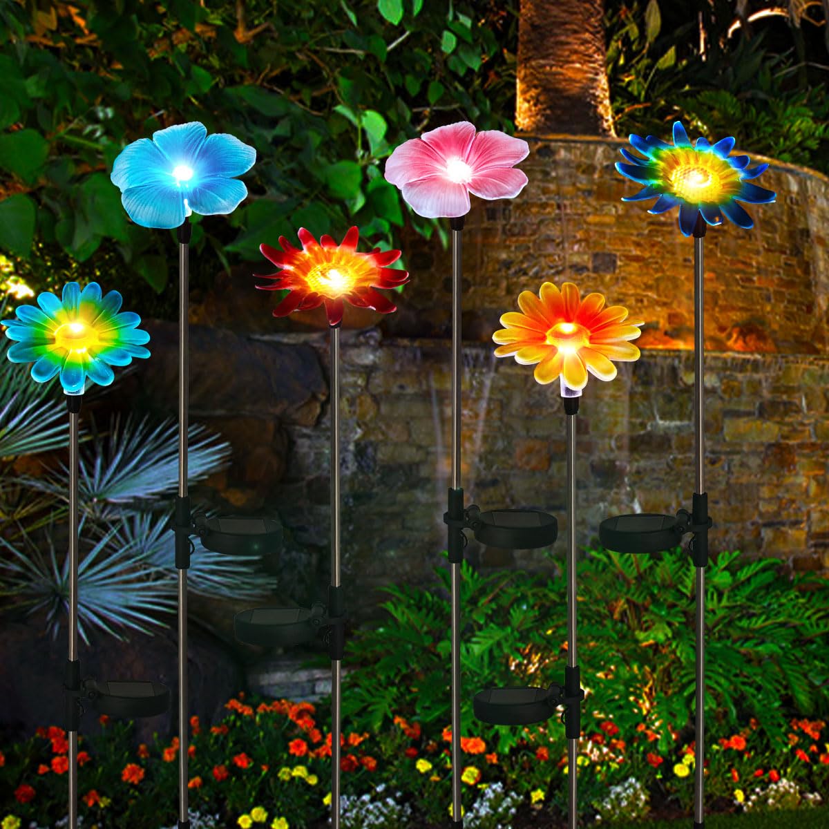 EiGreen butterfly solar garden light brightens pathways with magical daytime and night glow.