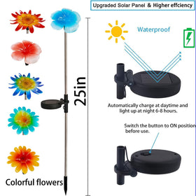 EiGreen dragonfly solar garden light whimsical yard accents with IP44 weatherproofing.