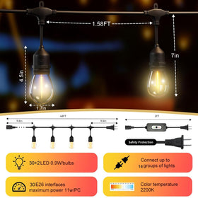 EIKOSON end-to-end connectable lights spread ambiance across patios.
