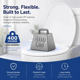 Eillbar durable, scratch-resistant PP surface stays clean and looks new longer.
