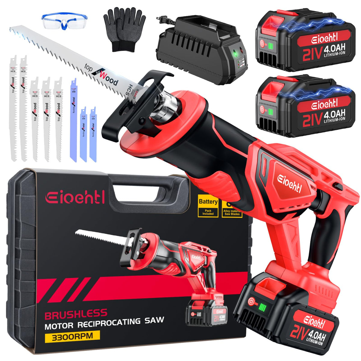 Eioehtl quick-change blade system saves time.