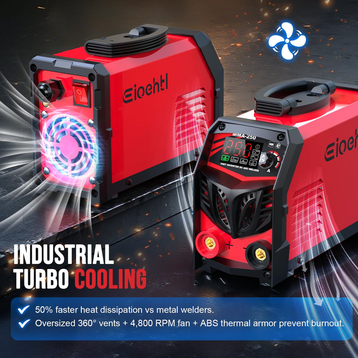Eioehtl compatible with E6010–E7018 rods for versatile welding tasks.