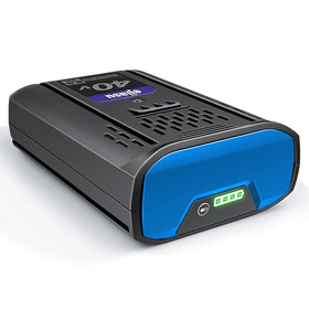eJiasu 40V battery front view shows 6.0Ah capacity for longer use