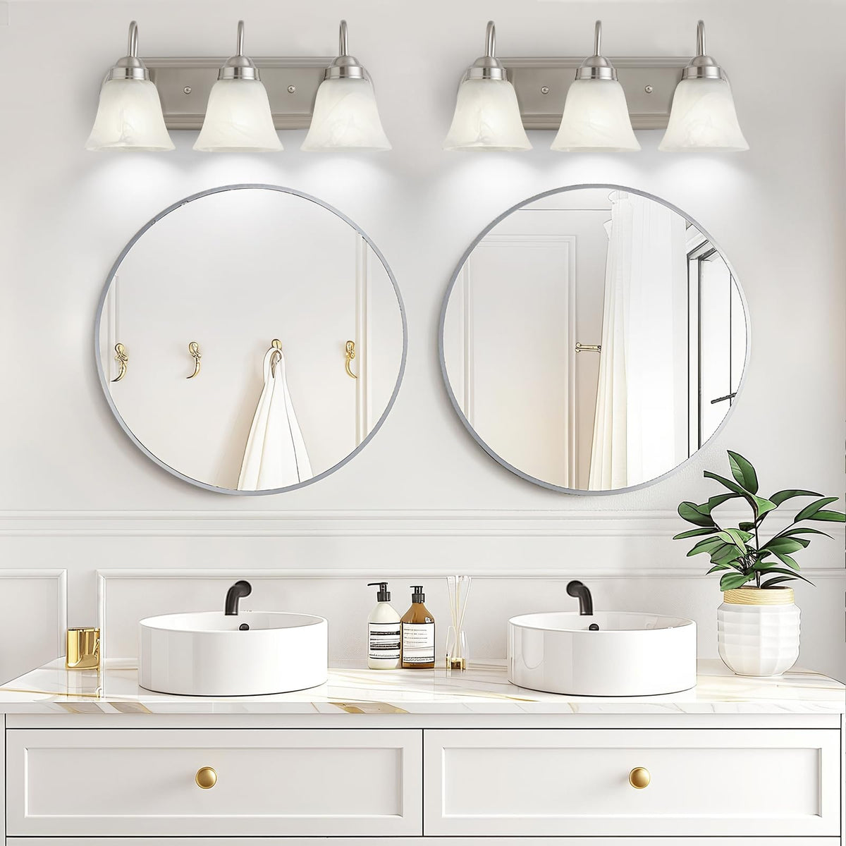 EJIAXIN easy-install vanity light opens at bottom for bulb changes