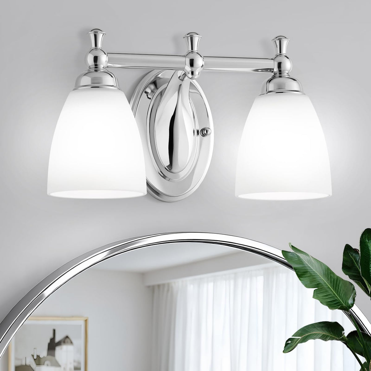 EJIAXIN vanity light over mirror in chrome finish for bright, even illumination