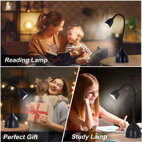 EJIAXIN dorm-room setup highlights space-saving desk lighting.