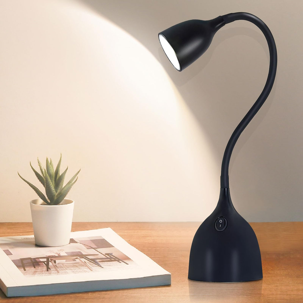 EJIAXIN desk lamp product shot shows a sleek black design for any desk.