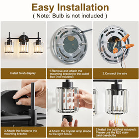 EJIAXIN dimmable vanity light supports warm to bright ambience