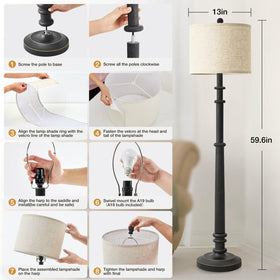 EJIAXIN tall lamp enhances living room ambience and comfort
