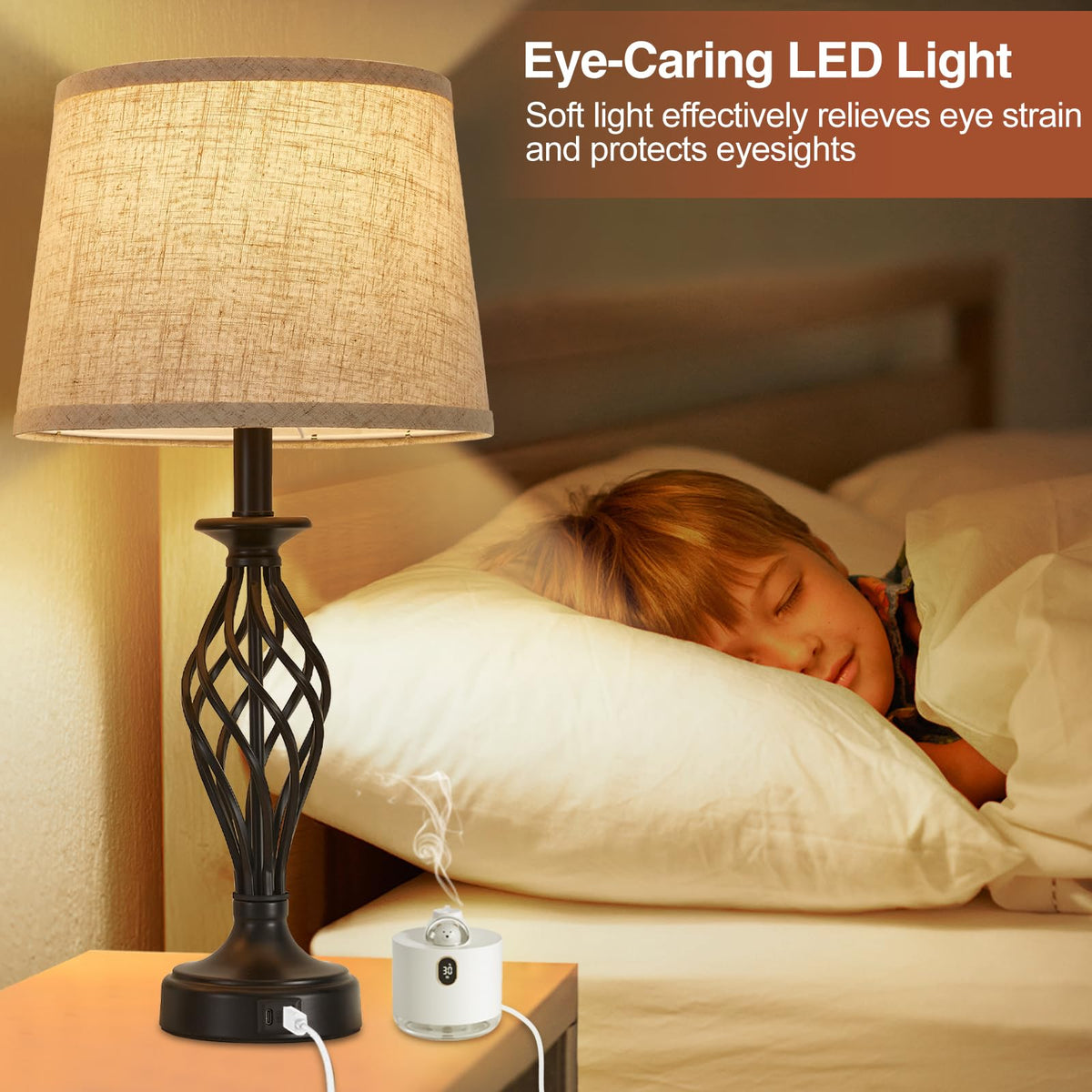 EJIAXIN LED bulbs included for immediate, flicker-free lighting