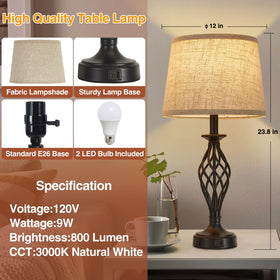 EJIAXIN linen fabric shade provides soft, eye-friendly illumination