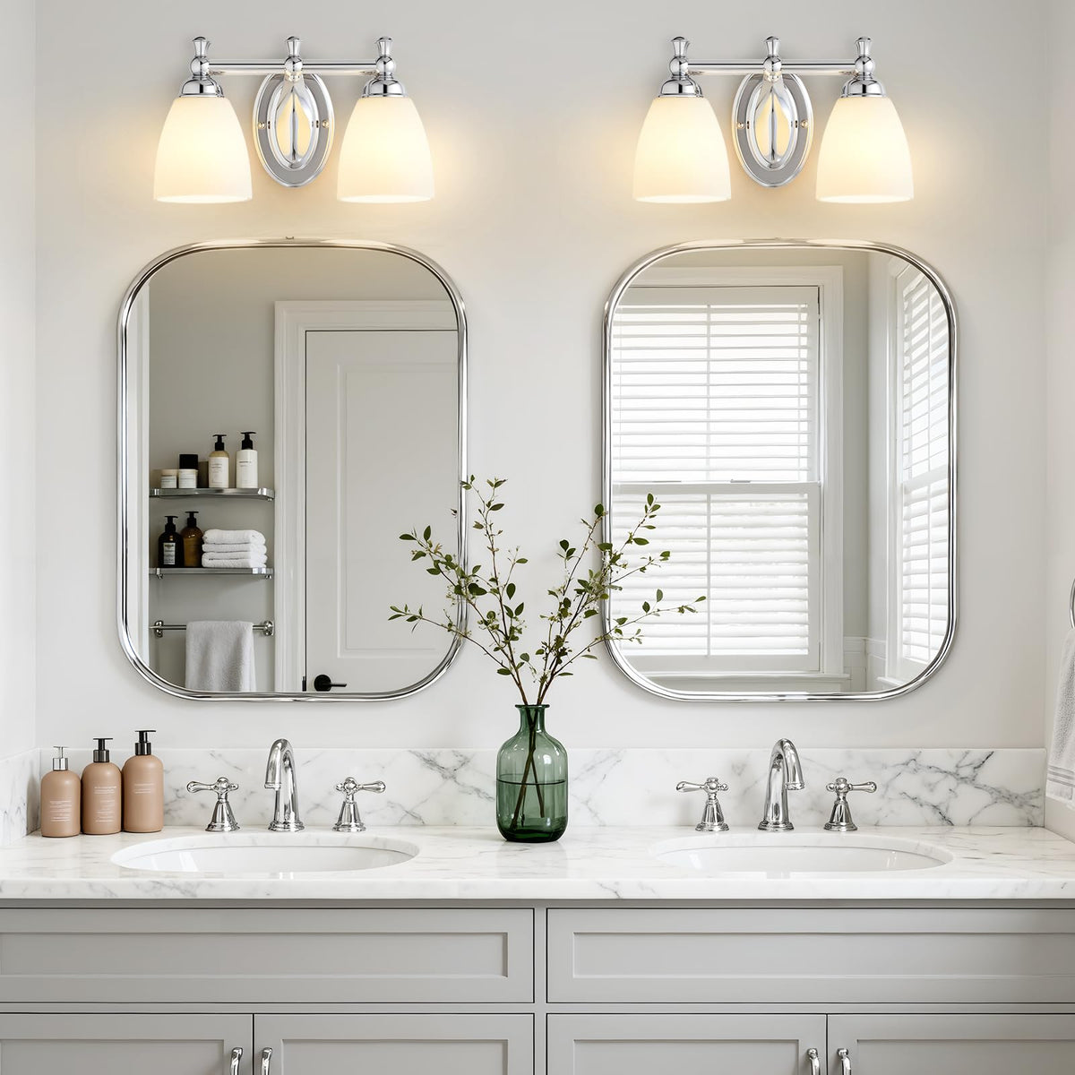 EJIAXIN modern chrome vanity light blends vintage charm with contemporary design