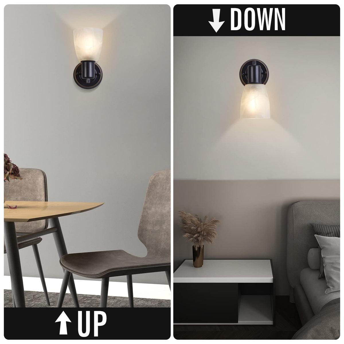 EJIAXIN modern farmhouse wall light suitable for a bedroom.