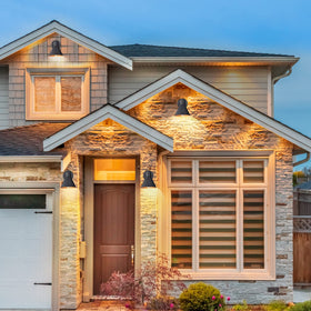 EJIAXIN front porch illumination with warm light for an inviting entry.
