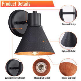 EJIAXIN sconce pack includes installation kit for quick setup.