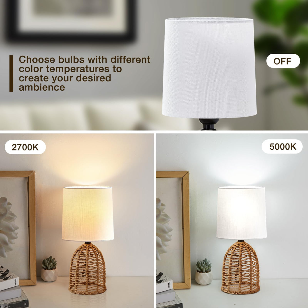 E26 socket compatibility of EJIAXIN rattan lamps for customizable bulbs