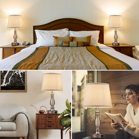 ejiaxin sleek bedside lamps enhancing bedroom decor and utility.