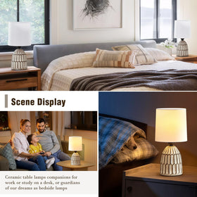 EJIAXIN compact 13.5-inch lamps fit small desks and nightstands.