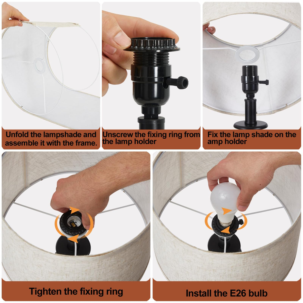 EJIAXIN two-pack bedside lamps ready for instant decorating