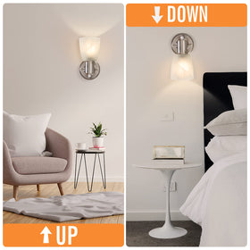 EJIAXIN vanity light featuring rotary switch for easy control.