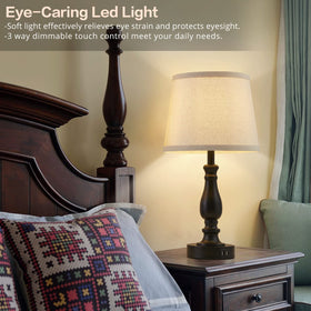 EJIAXIN white fabric shade on a sleek lamp