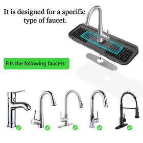 Countertop-dry faucet mat keeps surfaces dry near the faucet