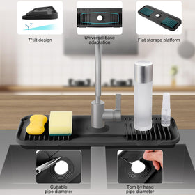 Cuttable circular central enhances faucet compatibility on EK-Memory-fish mat