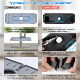 Patented deck-plate faucet mat supports reliable fit