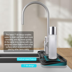 Universal fit around various faucets to minimize splashes