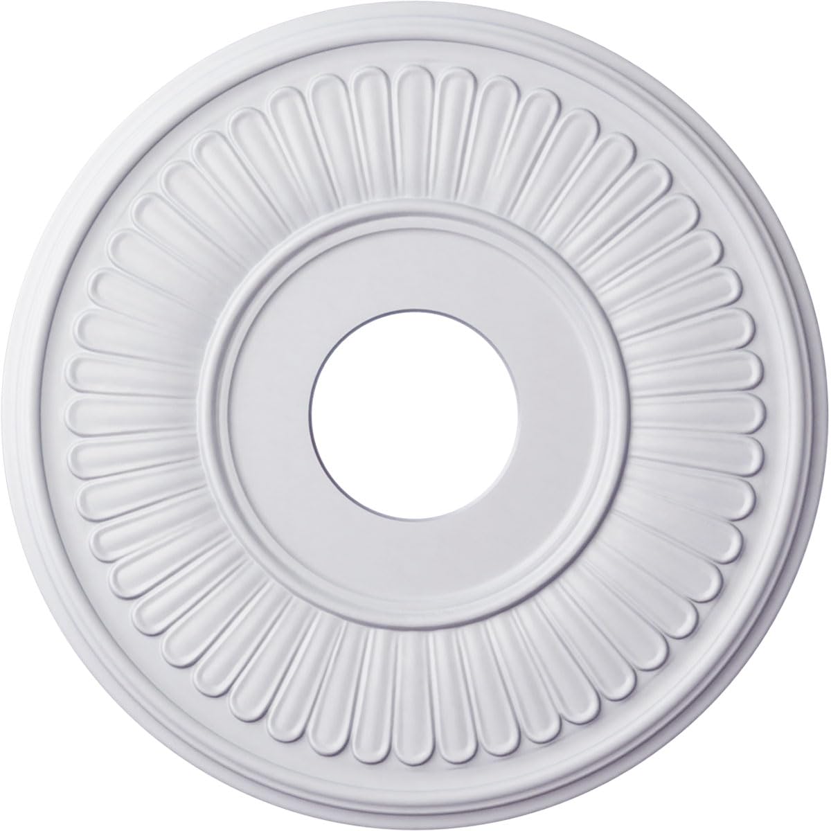 Ekena Millwork Berkshire medallion wide view adds timeless ceiling elegance.
